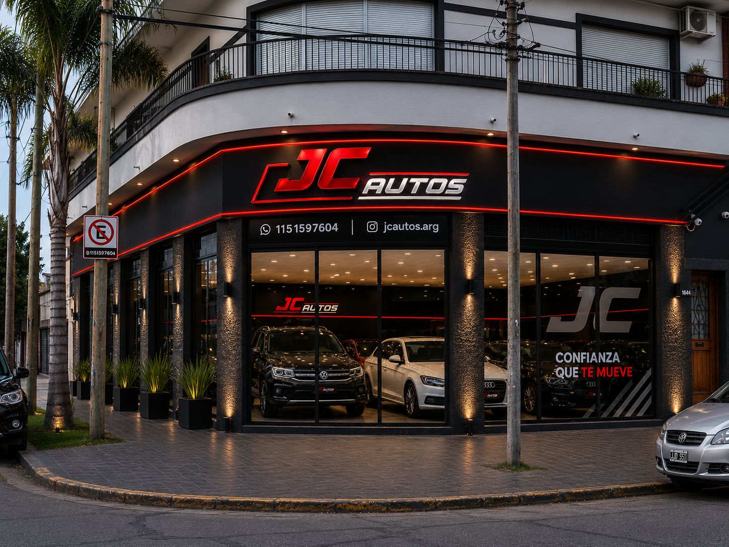 Frente del local de JC Autos